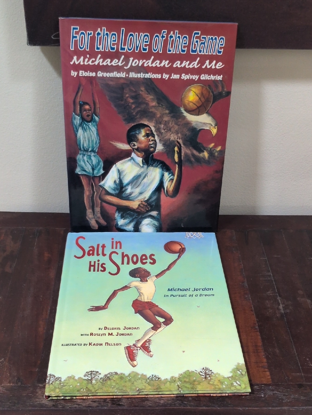 Vintage Children's Literature Set of 2 Nonfiction Hardback Books Michael Jordan